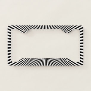 Black & White Optical Illusion. License Plate Frame