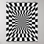 Black &amp; White Optical Illusion  Poster at Zazzle