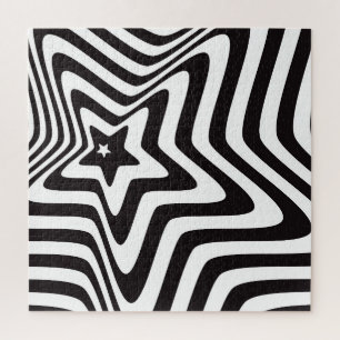 Black & White Optical Illusion Puzzle   Star 