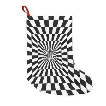 Black & White Optical Illusion  Small Christmas Stocking by theunusual at Zazzle