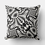 Black &amp; White Optical Illusion Throw Pillow