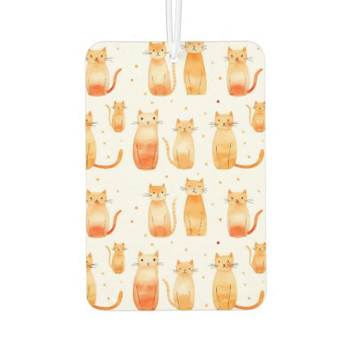 Black White Orange Cats Air Freshener