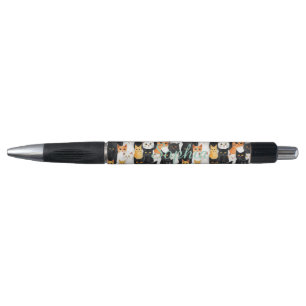 Black White Orange Cats Pen