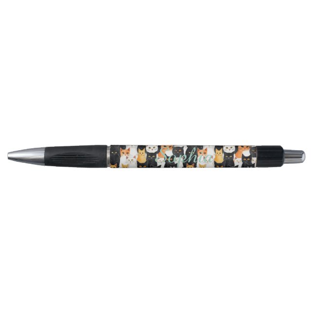 Black White Orange Cats Pen (Front)