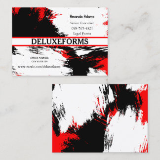 Black White Overdrawn Business Card