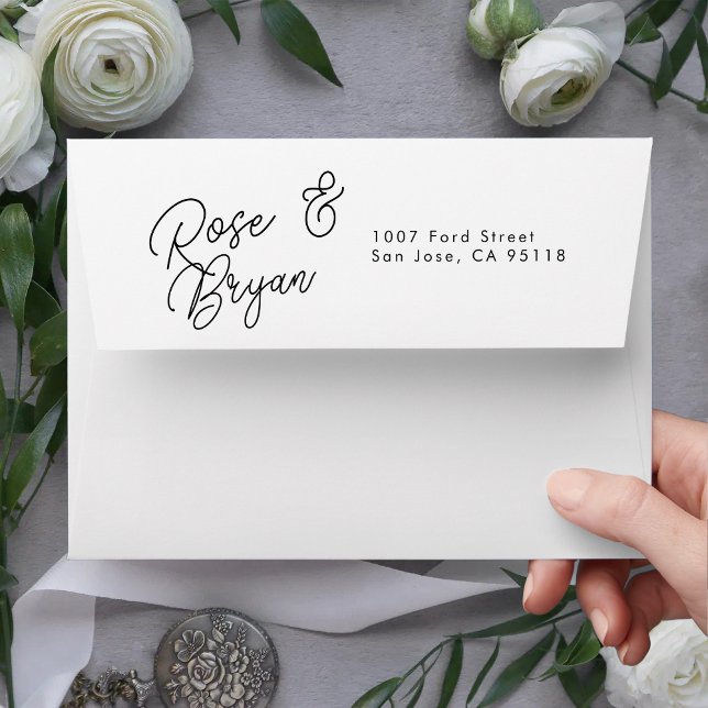 Black & White Oversized Script Wedding Envelope (Creator Uploaded)