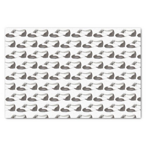 Black White Oxford Tap Shoe Dance Teacher Print Tissue Paper