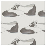 Black White Oxford Tap Shoe Dance Teacher Tapdance Fabric