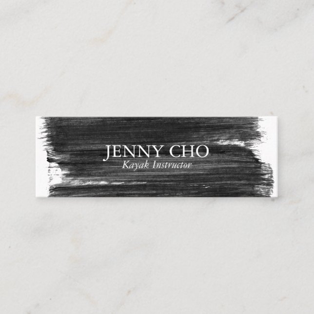 BLACK WHITE paint stripe business card (Front)