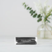 BLACK WHITE paint stripe business card (Standing Front)