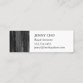 BLACK WHITE paint stripe business card (Back)
