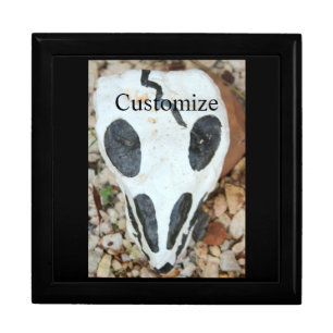 black/white painted skull gift box