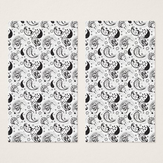 Black & White Paisley Pattern –Elegant Textile Art (Front & Back)