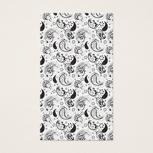 Black & White Paisley Pattern –Elegant Textile Art (Front)