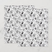 Black & White Paisley Pattern –Elegant Textile Art (Front/Back)