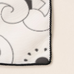 Black & White Paisley Pattern –Elegant Textile Art Scarf