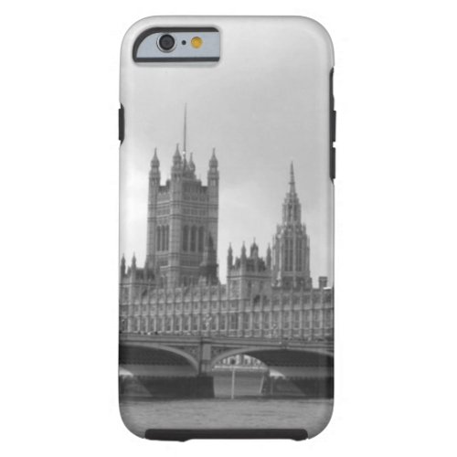 Black White Palace of Westminster Tough iPhone 6 Case