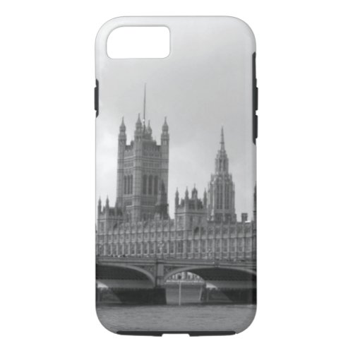 Black White Palace of Westminster iPhone 87 Case