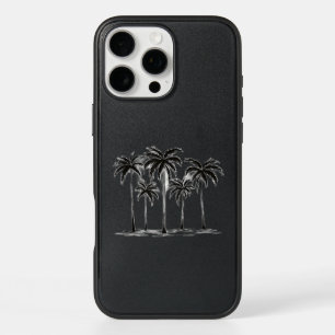Black & White Palm Trees Graphic T-Shirt for Men W iPhone 16 Pro Max Case