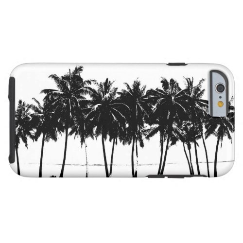 Black White Palm Trees Silhouette Tough iPhone 6 Case