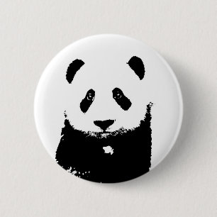Black & White Panda Button