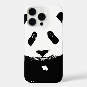 Black & White Panda iPhone 16 Pro Case