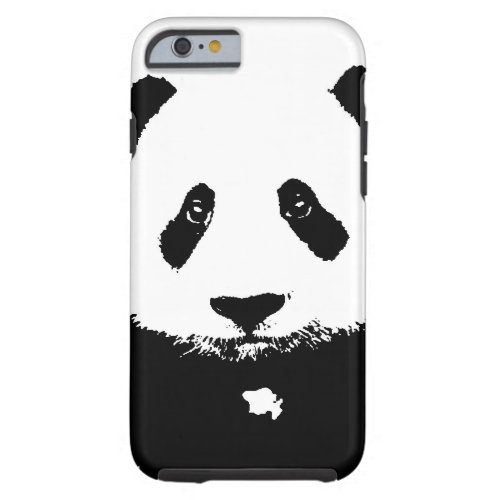 Black  White Panda Tough iPhone 6 Case