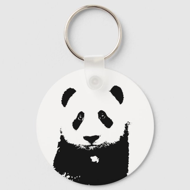 Black & White Panda Keychain (Front)