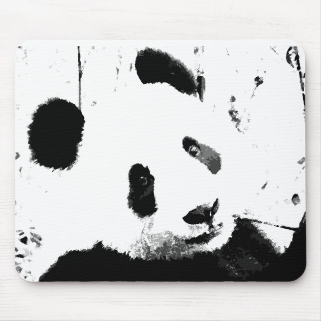 Black & White Panda Mouse Pad (Front)