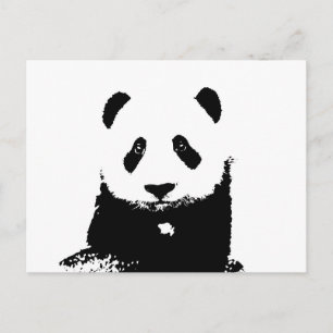 Black & White Panda Postcard