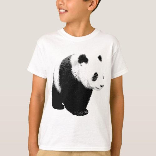Black  White Panda T_Shirt
