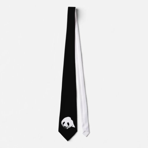 Black  White Panda Tie