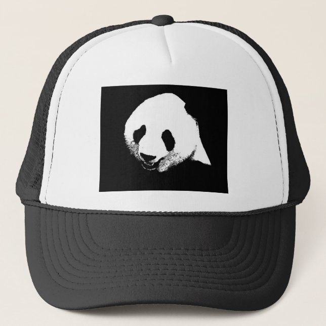 Black & White Panda Trucker Hat (Front)