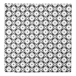 Black White Paper Flower Chain Pattern Duvet Cover
