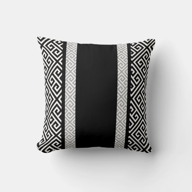 Black & white paper throw pillow (Front)