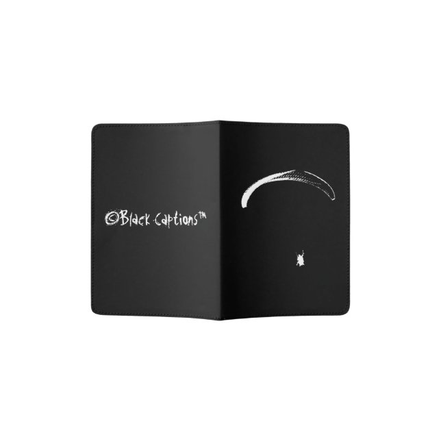 Black & White Parachute - Passport holder (Opened)