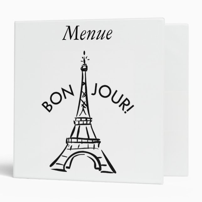 Black & White Paris 2" Ring Avery Signature Binder (Front/Inside)