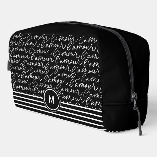 Black  White Paris dreaming  Dopp Kit