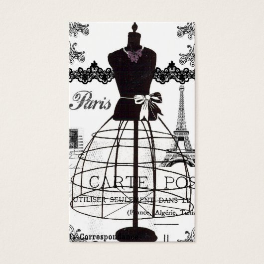 Black White Paris Fashion Mannequin (Front)