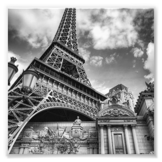 Black & White Paris Photo Print (Front)