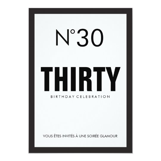 black white paris theme 30th birthday party invitation zazzle com