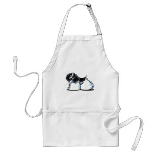 Black White Parti Cocker Spaniel Adult Apron