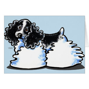 Black White Parti Cocker Spaniel Cards
