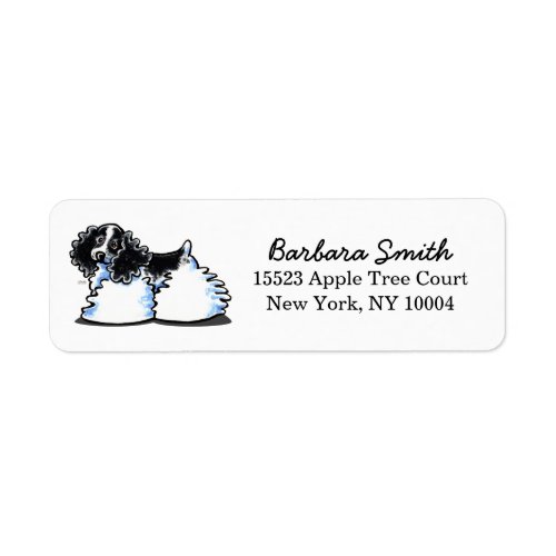 Black White Parti Cocker Spaniel Label