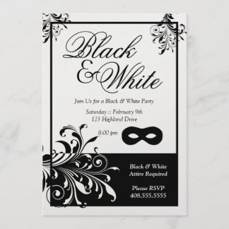 Black & White Party Invitation