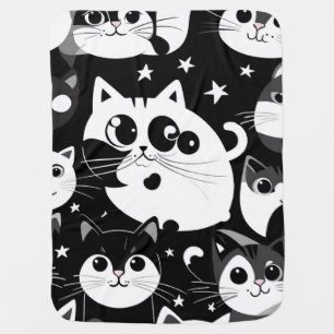 Black & White Pattern Baby Blanket