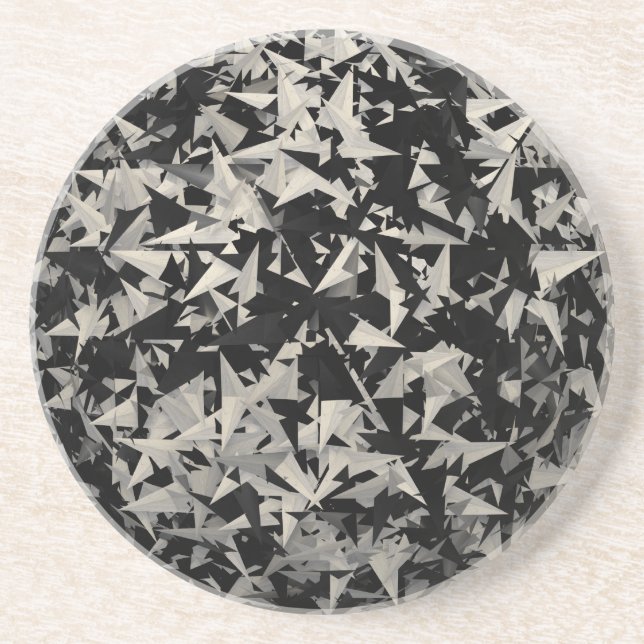 black white pattern coaster (Front)