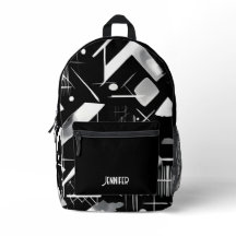 Black White Pattern Ink Watercolor Personalized