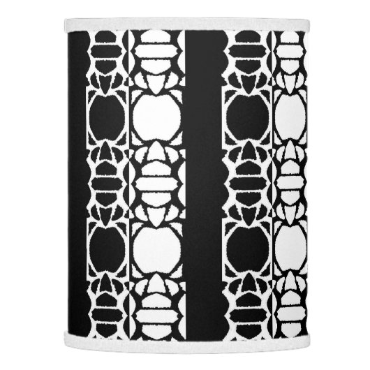 Black & white pattern lamp shade (Left)