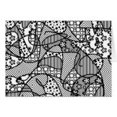 Black & White Pattern Patchwork 04 Cards (Front Horizontal)